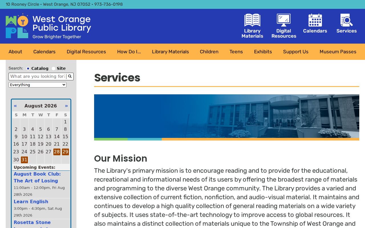 West Orange city directory followup at the West Orange Public Library local-history service