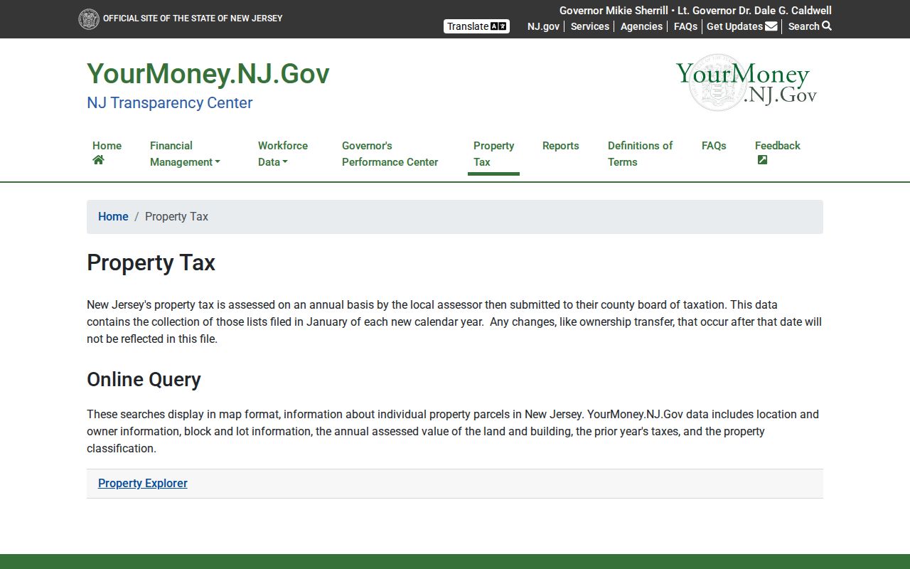 West Orange residents directory New Jersey Property Explorer entry page