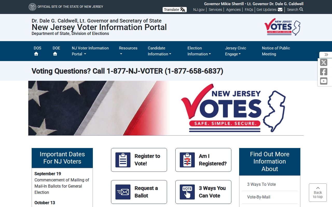 West Orange residents directory New Jersey voter information portal