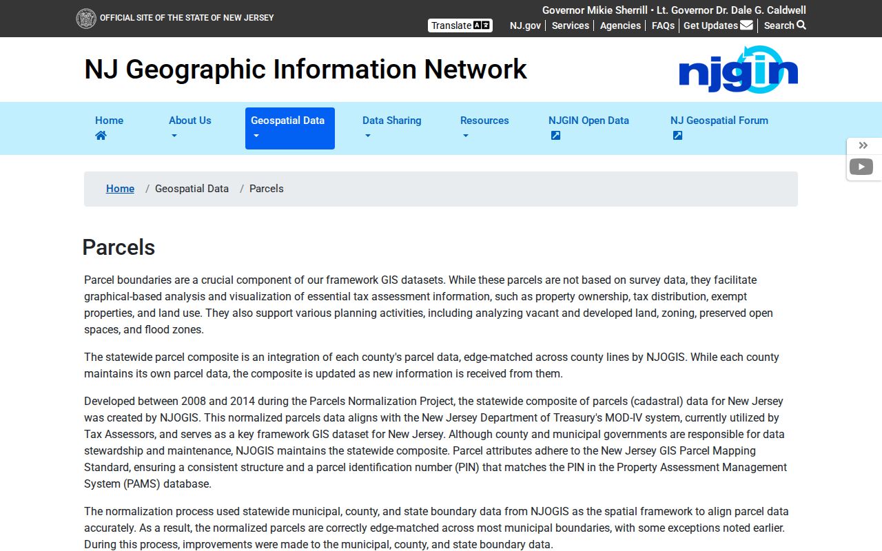 West Orange neighbors parcel context in NJGIN Property Explorer