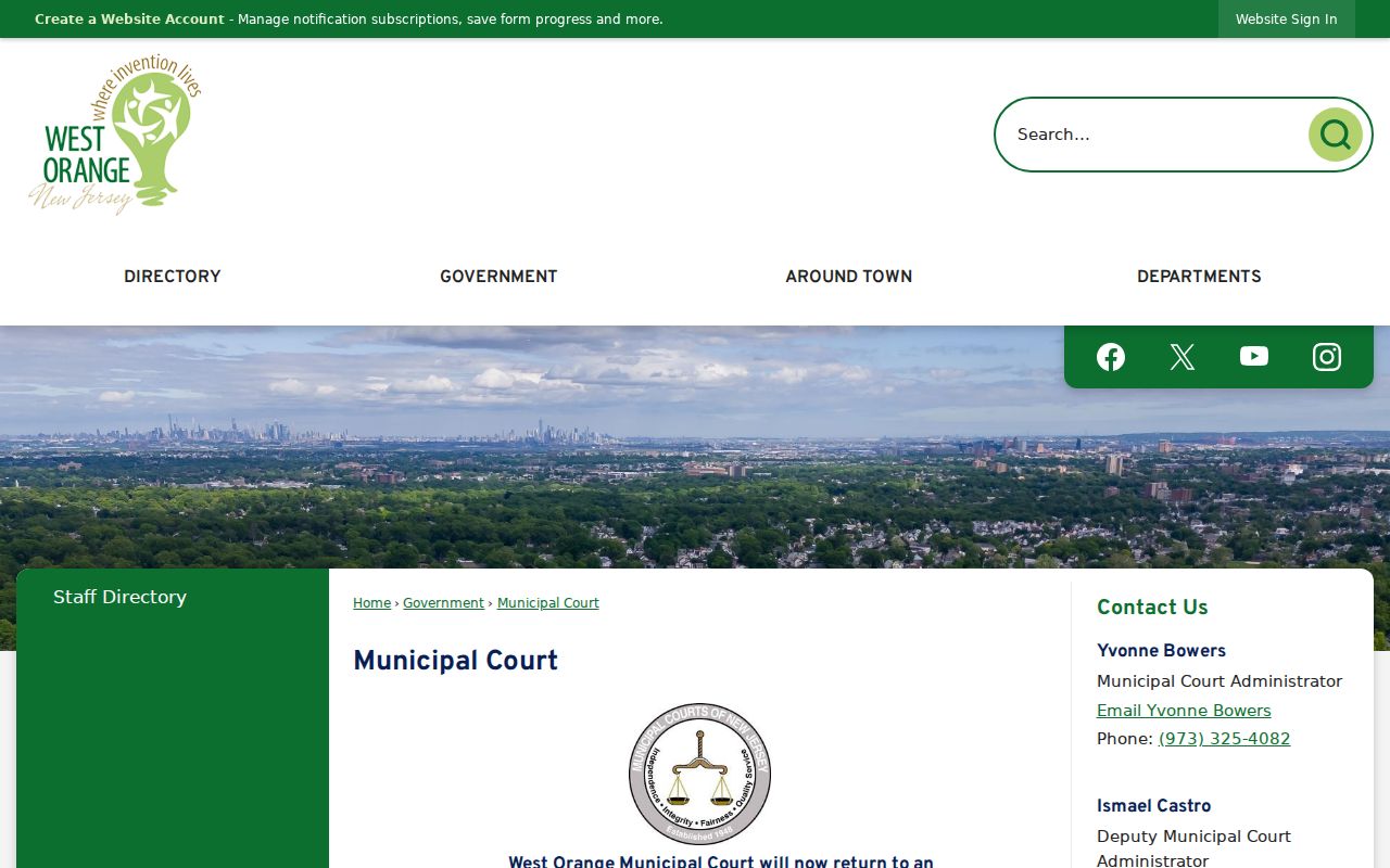 West Orange resident lookup limits at the West Orange Municipal Court